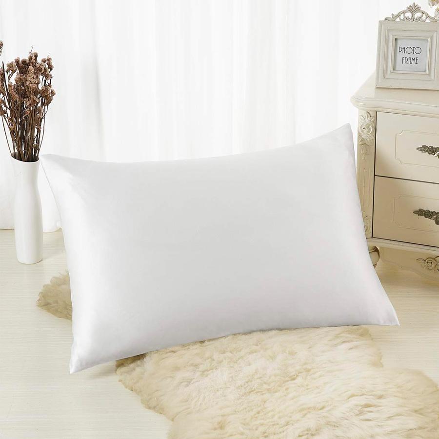 white satin pillowcases