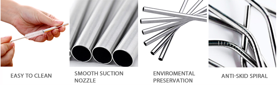 stainless steel reusable straws